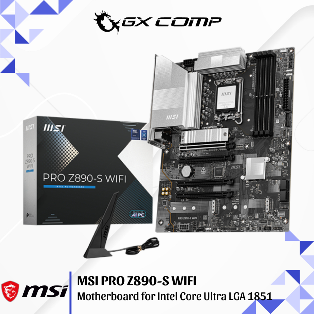 Motherboard MSI PRO Z890-S WIFI Mobo for Intel Core Ultra LGA 1851 ATX