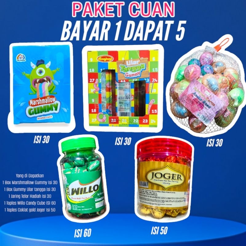 

PAKET CUAN BAYAR 1 DAPAT 5