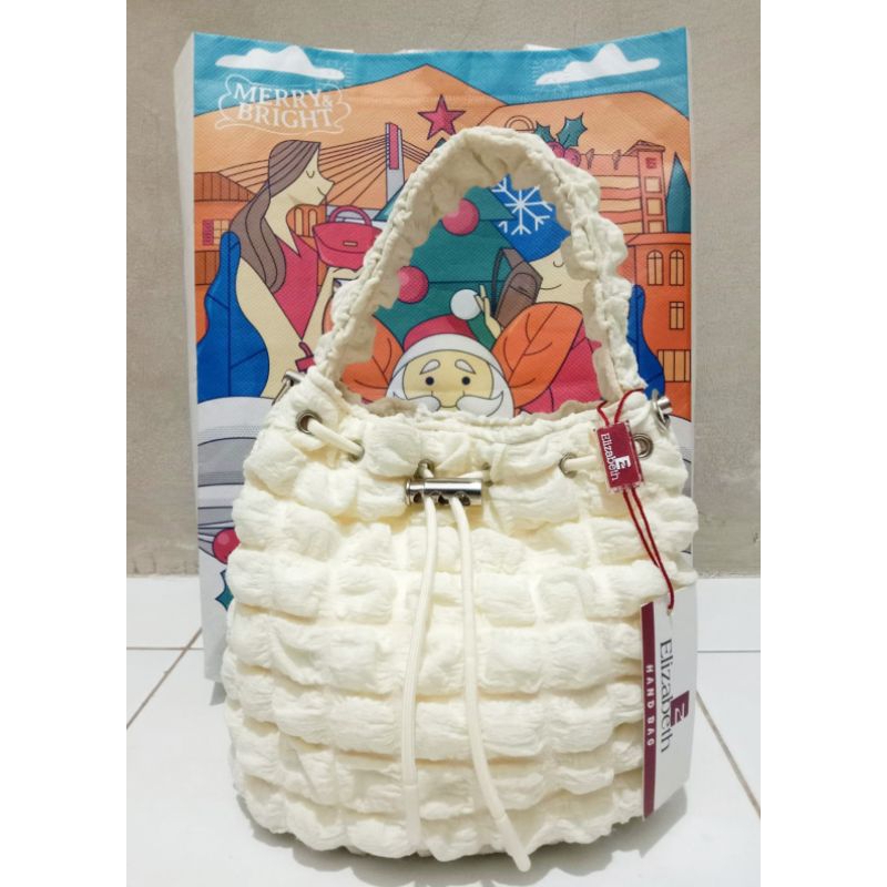 (NEW) Elizabeth Hand Bag White / Handle Bag Broken White