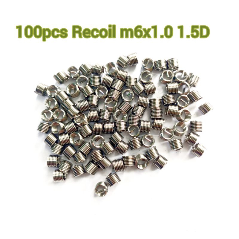 KS00007 paket 100pcs recoil m6x1.0 1.5D recoil baut 10 recoil baut kunci 10 bukan baut 12