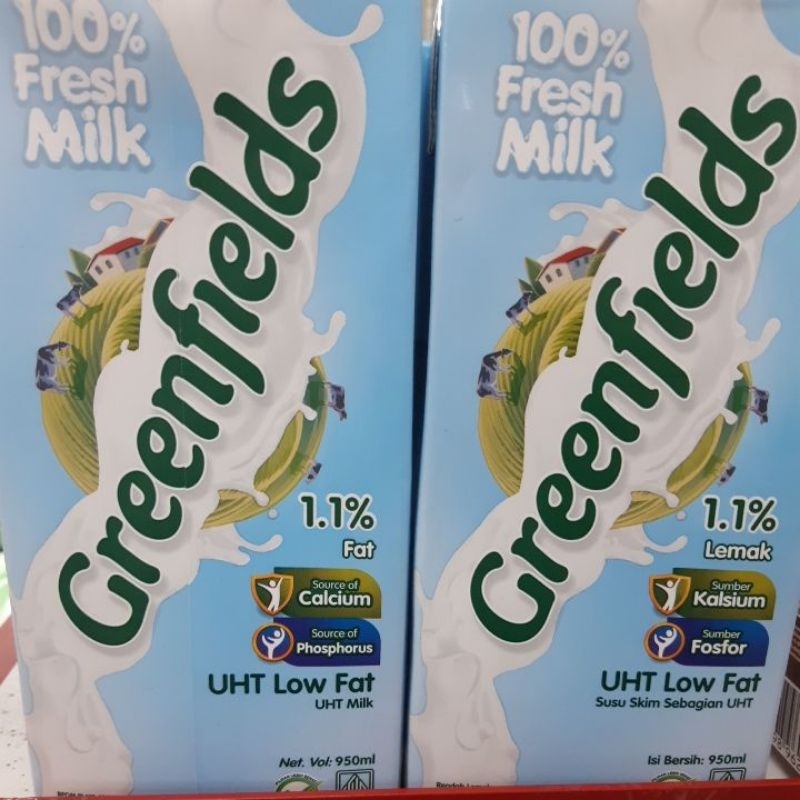 

GREENFIELDS UHT LOW FAT 950ML
