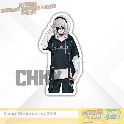 

Stiker Sticker Vinyl Laminasi Glosy YORHA 2B NIER AUTOMATA Vol 1