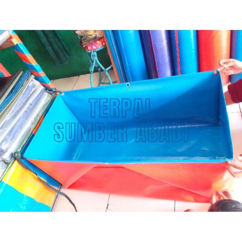 terpal kolam ikan 100x50x50 A12 korea terpal kolam kotak, terpal kolam lele tebal dan awet