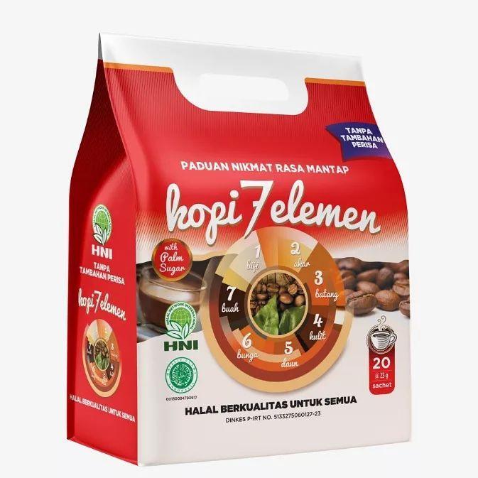 

Kopi 7 elemen HNI HPAI - Herb Coffe - Pouch 10 Sachet