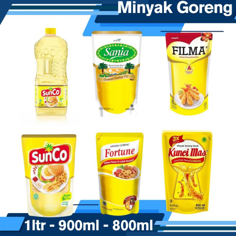 

MINYAK GORENG 1LTR - 900ML - 800ML [ SUNCO, PERIRASA, FILMA, KUNCI MAS, SANIA, FORTUNE, SEDAAP]