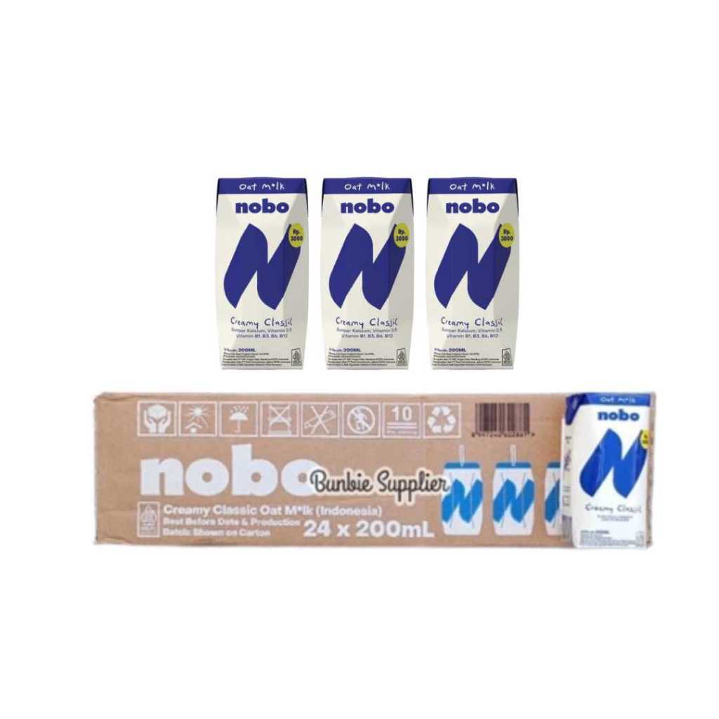 

[KHUSUS INSTAN] 1 DUS Nobo Oat Milk Creamy Classic (200ml x 24pcs) Susu Uht Oatside Karton