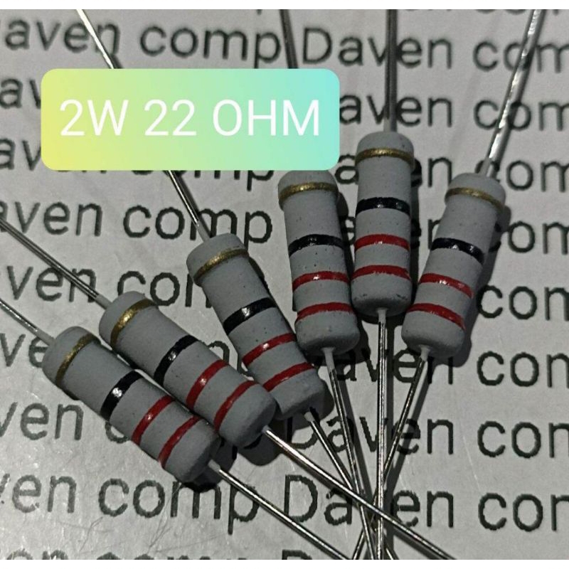 10BUAH RESISTOR 2WATT 22 OHM 2W 22OHM 2 WATT 22 OHM
