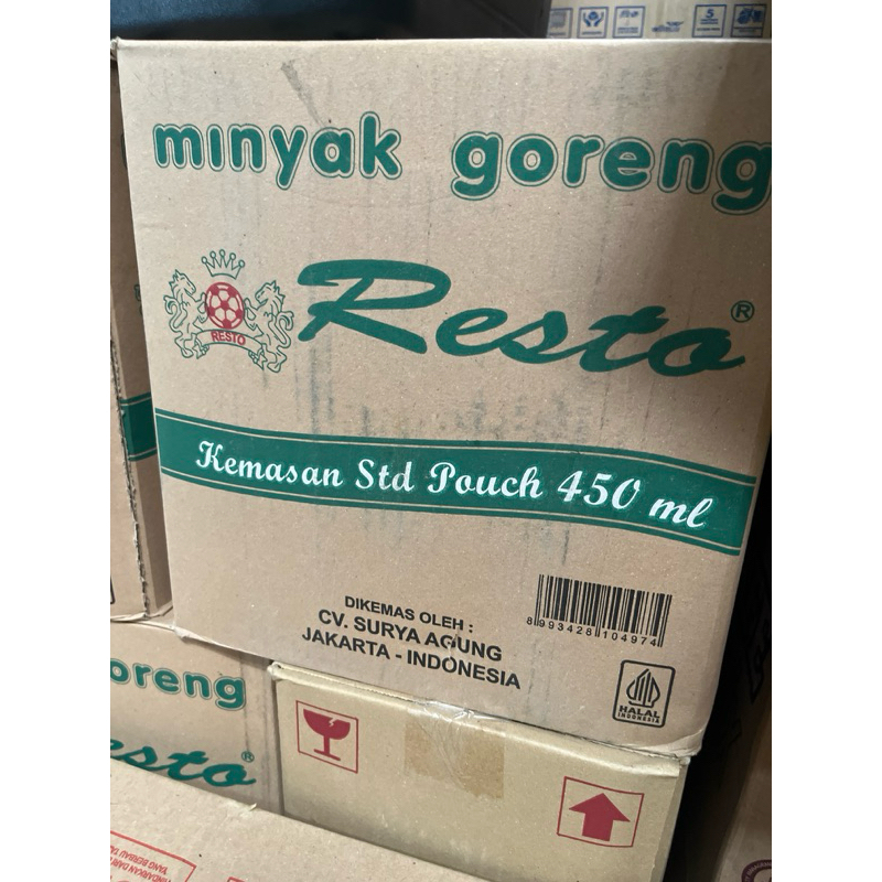 

minyak goreng resto 450ml dus an