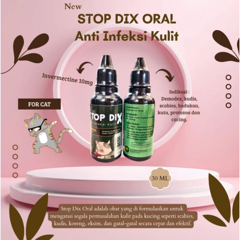 Stop Dix Oral Cat 30 ml obat scabies kucing ORAL