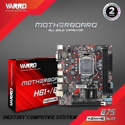 Mobo Motherboard Varro H61+ / B75 Socket 1155 Intel LGA