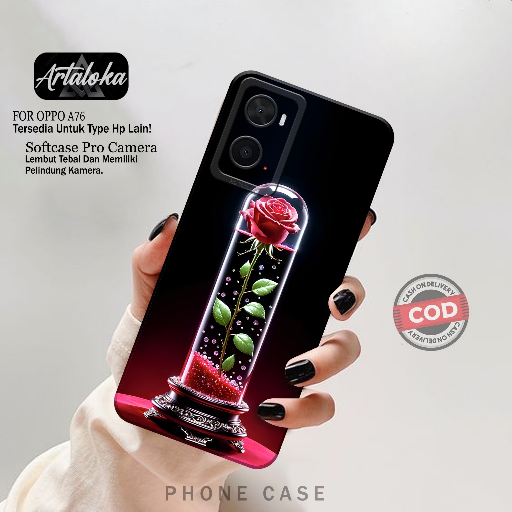 Case Hp Oppo A76 - Fashion Case Bunga - Softcase Oppo A76 - Casing Oppo A76 - Kesing Oppo A76 - Sili