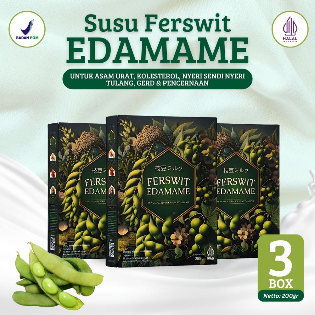 

Ferswit Susu Edamame Jepang Bubuk 200 Gram Untuk Kolesterol, Asam Urat, Nyeri Sendi & Tulang