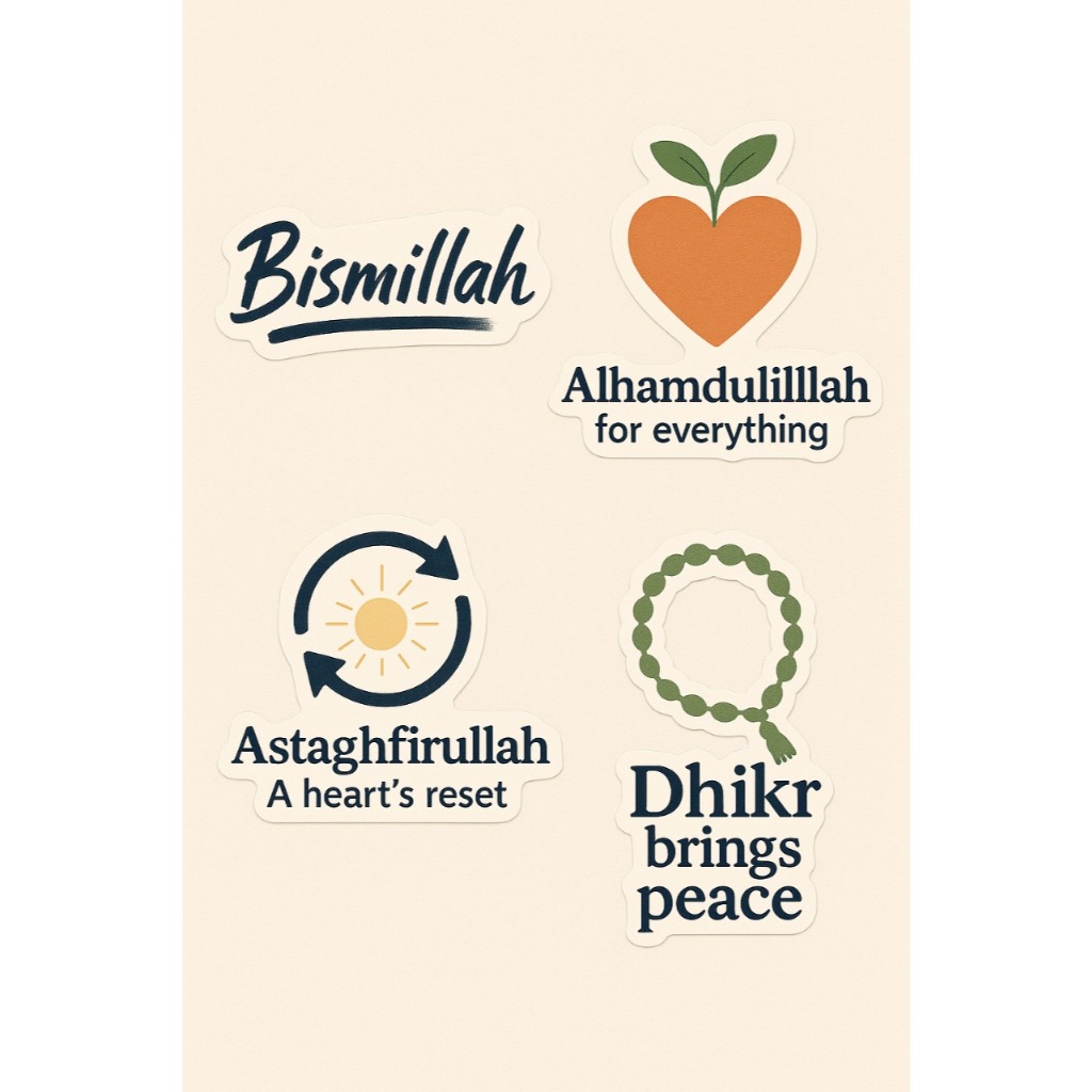 

Islamic motivations stickers 20 pcs (sticker laptop tumbler notebook HP)