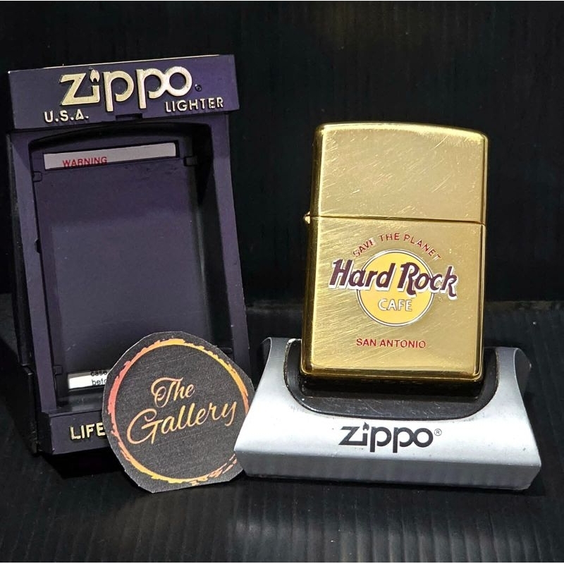 ⭐️⭐️⭐️⭐️⭐️ ORIGINAL ZIPPO OFFICIAL HARD ROCK CAFE SAN ANTONIO TAHUN 1998 / XIV VERY RARE