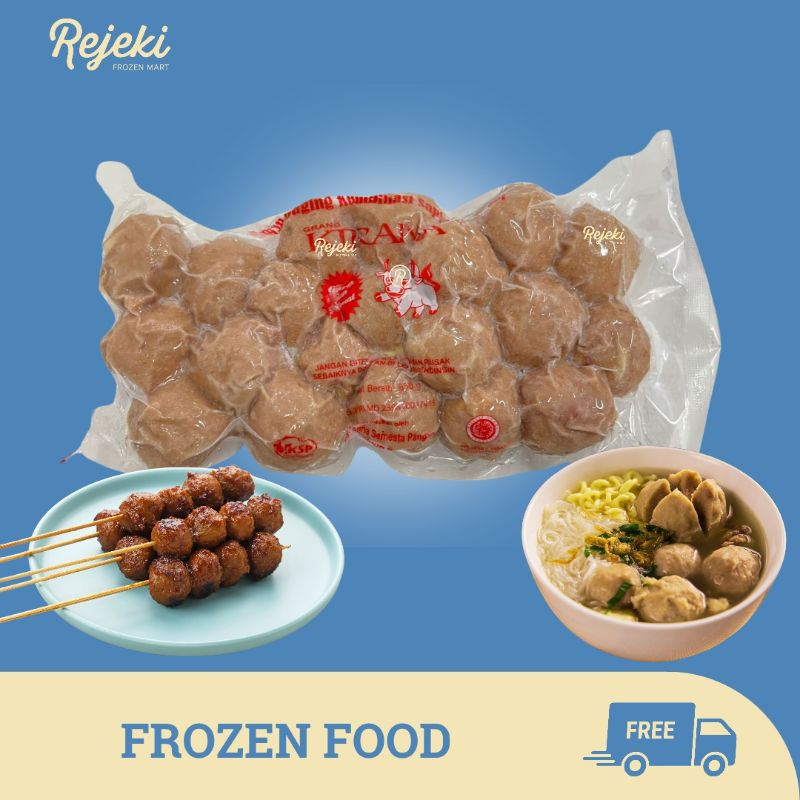 

Kirana Bakso Urat Sapi Ayam Beef Meatball 580g 20pcs - Rejeki Frozen Mart