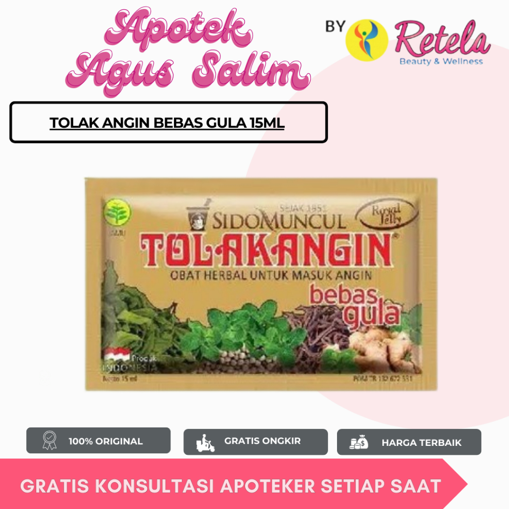 

TOLAK ANGIN BEBAS GULA 15ML