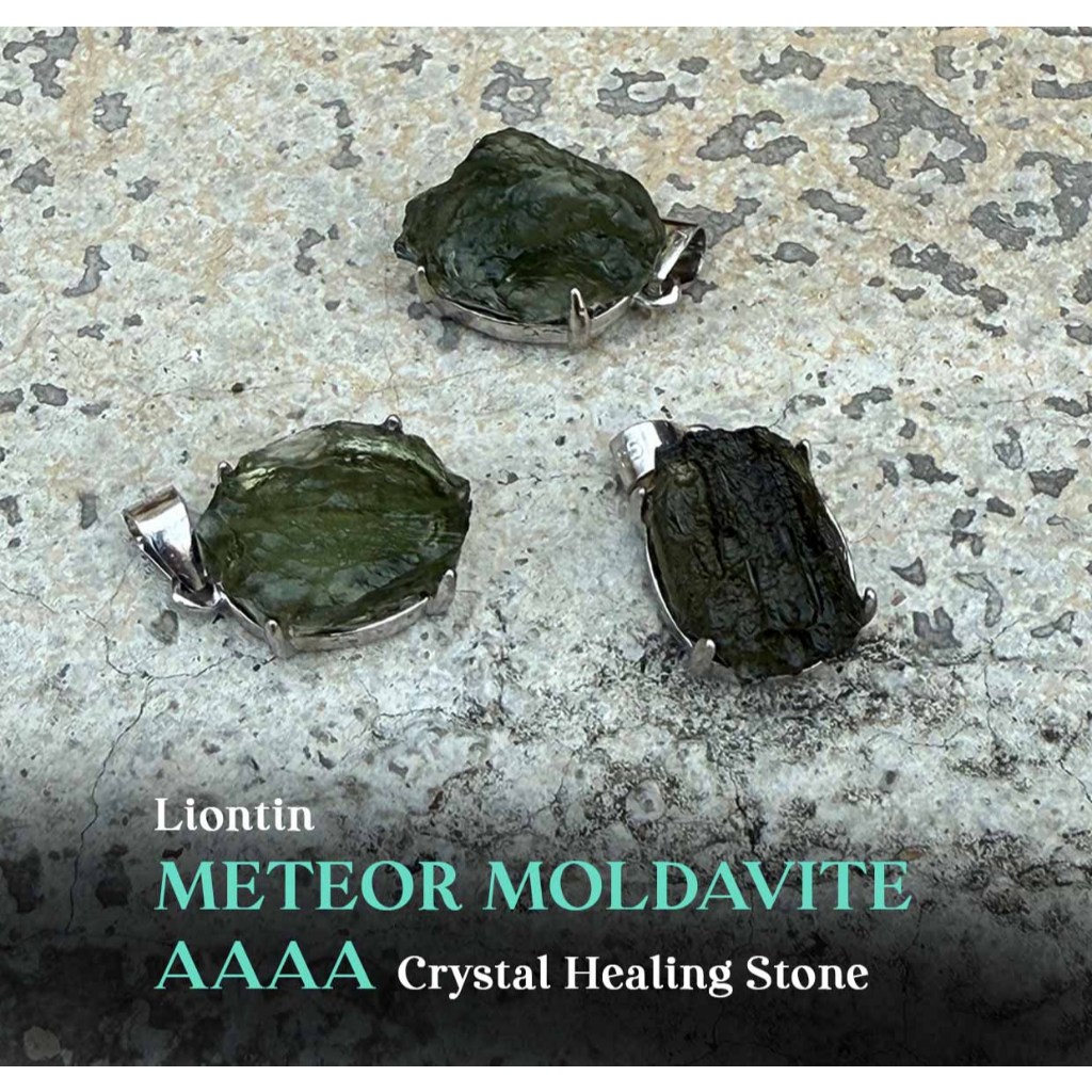 Liontin Meteor Moldavite AAAA Crystal Healing Stone (LBP270)
