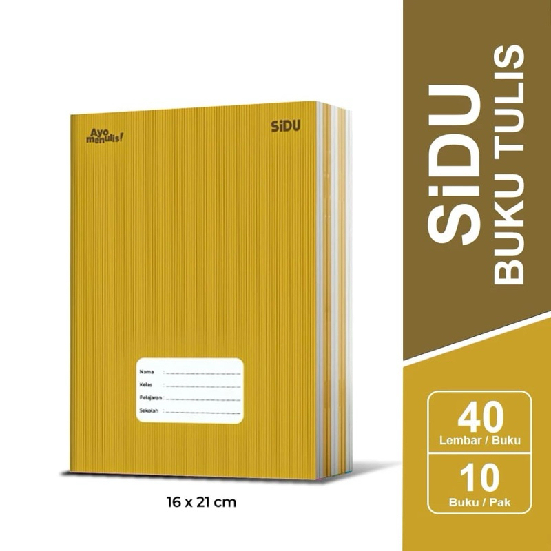 

(1 PAK) Buku Tulis Sidu Kraft 40 Lembar Isi 10