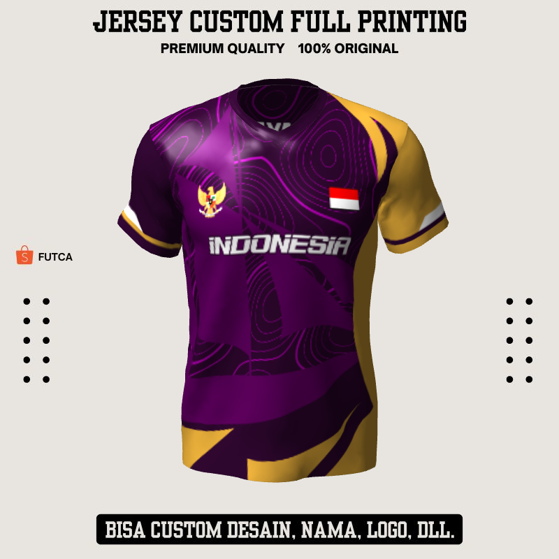 Kaos Jersey Futsal Ungu Motif Abstrak Liquid 399 - Jersey Baju Olahraga Custom Full Printing