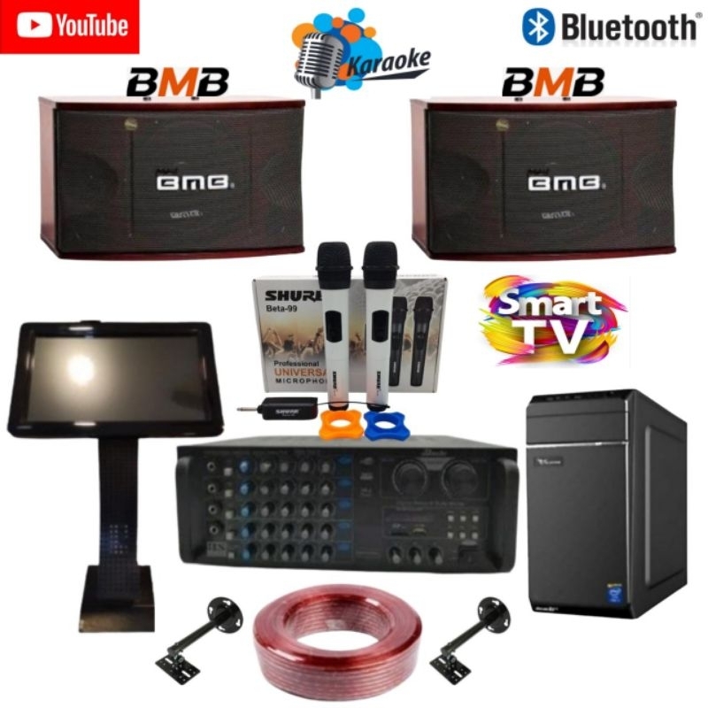 GROSIR PAKET SOUND SYSTEM KARAOKE BMB 10 INCH AMPLIFIER DUSENBERG PC KARAOKE MONITOR TOUCHSCREEN