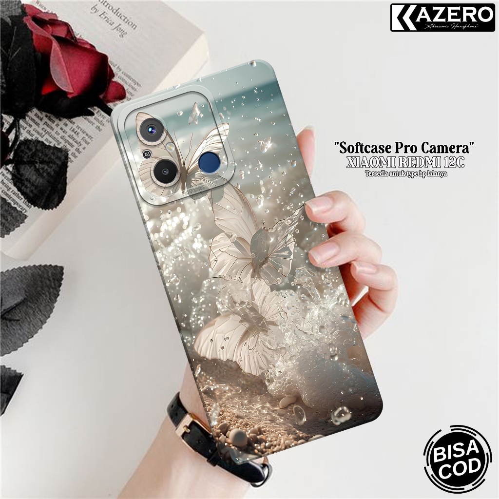 Silikon XIAOMI REDMI 12C - Case Kupu Kupu - Softcase XIAOMI REDMI 12C Terbaru - Casing XIAOMI REDMI 