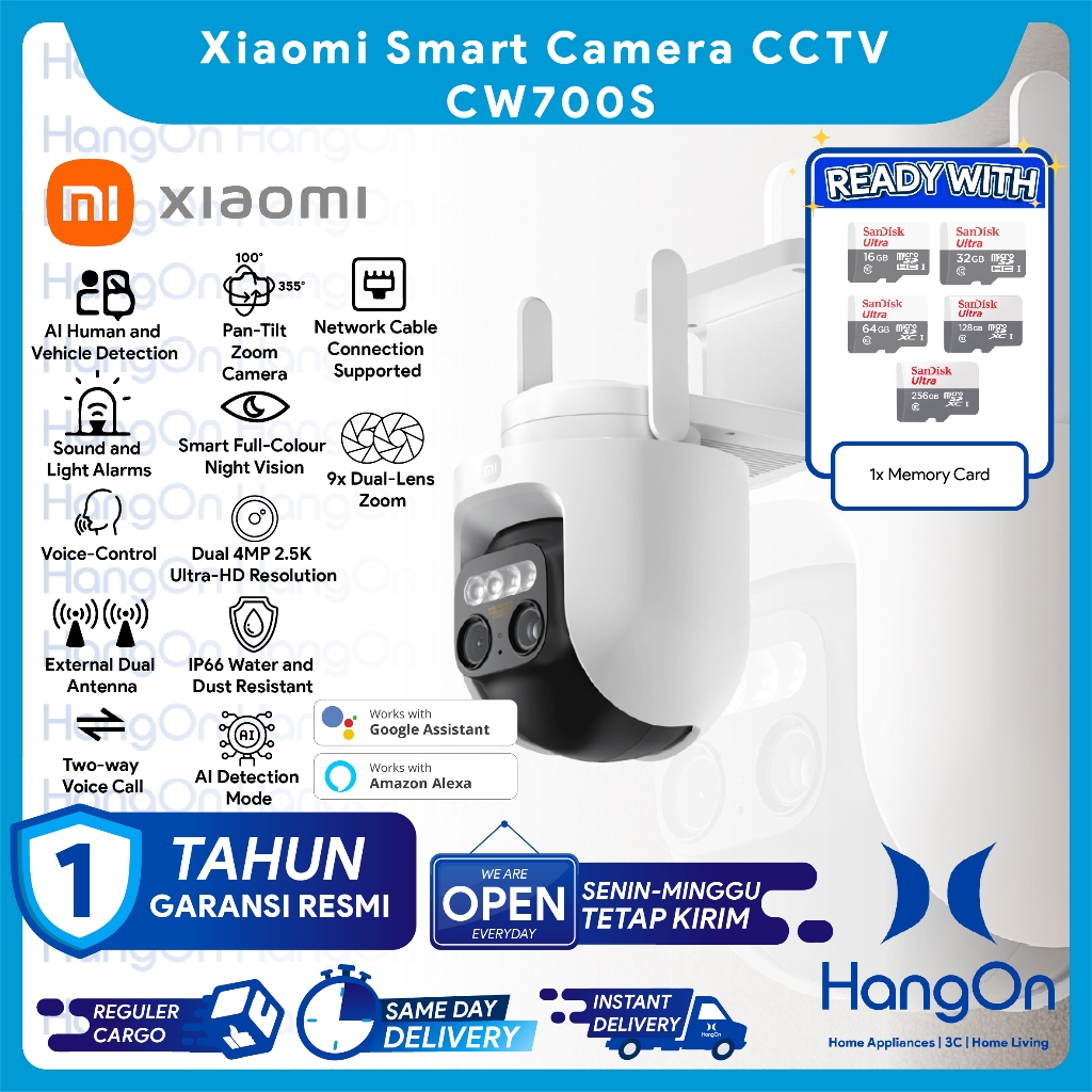 Xiaomi CW700S CCTV Smart Camera Outdoor Indoor With Sound and Light Alarm | 9x Dual-Lens Zoom | Dual