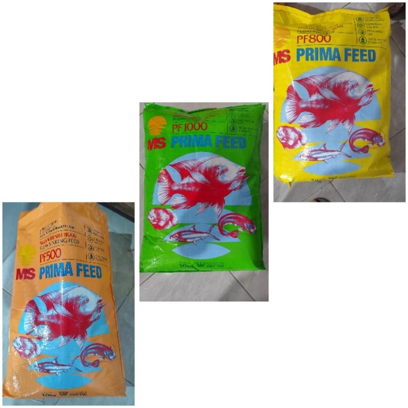 PF500/PF800/PF1000 PRIMA FEED MS PAKAN UNTUK IKAN BIBIT/IKAN KECIL LELE NILA PATIN GURAMI 250.GRAM