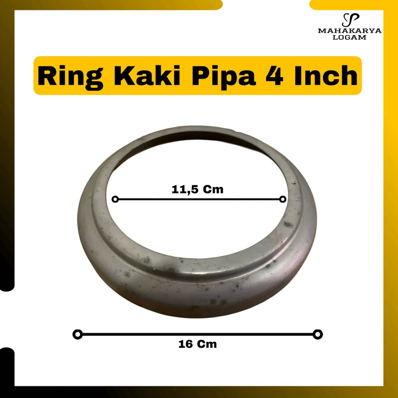 Ring Kaki Pipa 4 Inch // Tapak Kaki Ring Cembung Aksesories Ornamen Besi Tangga Tralis Pintu Pagar