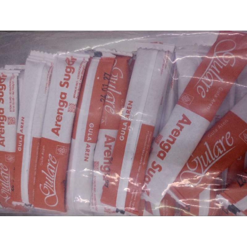 

Gulare Aren Sugar Stick Repack isi 50 pcs x 7gr Gula Arenga Palm Sachet Stik