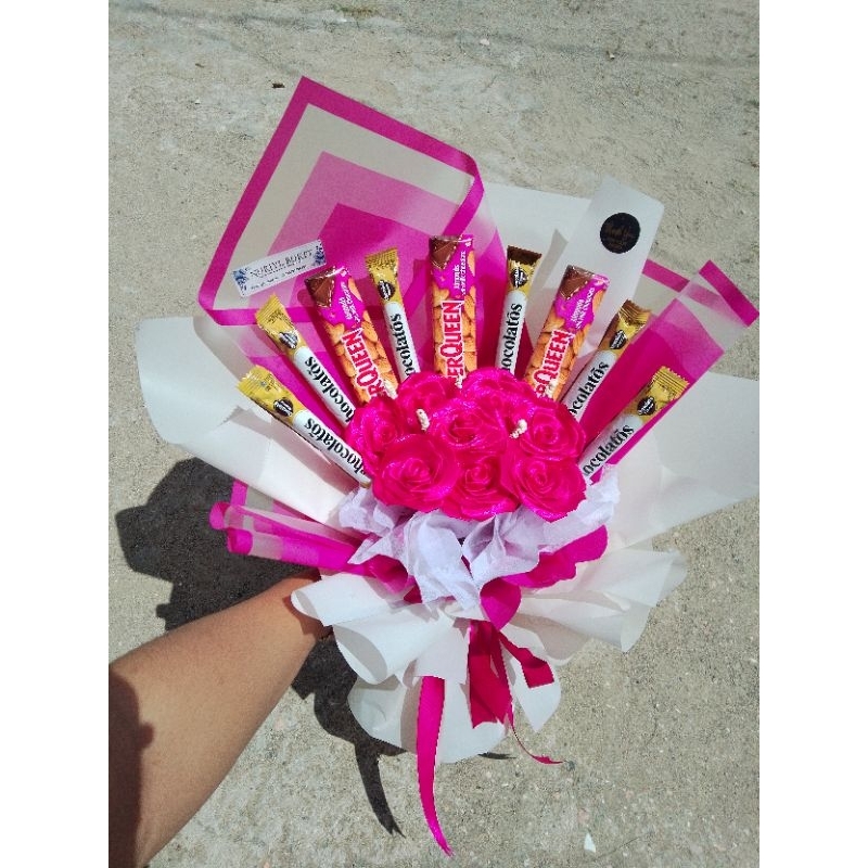 

buket bunga pitasatin+Snack+coklat