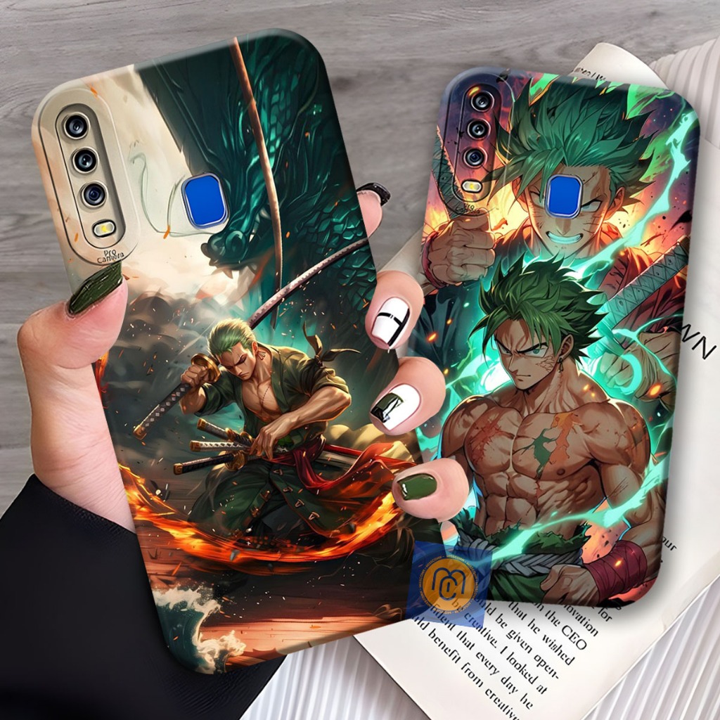 Softcase Hp Vivo Y11/Y12/Y12i/Y15/Y17/Y19 Motif Anime Roronoa Zoro - Case Cowok - Softcase Lentur