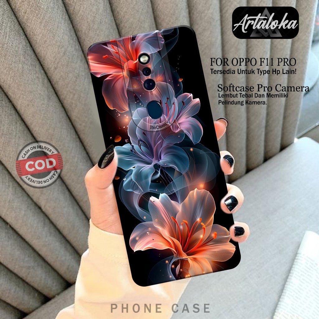 Case Hp Oppo F11 Pro Terbaru - Fashion Case Bunga - Softcase Oppo F11 Pro - Casing Oppo F11 Pro - Ke