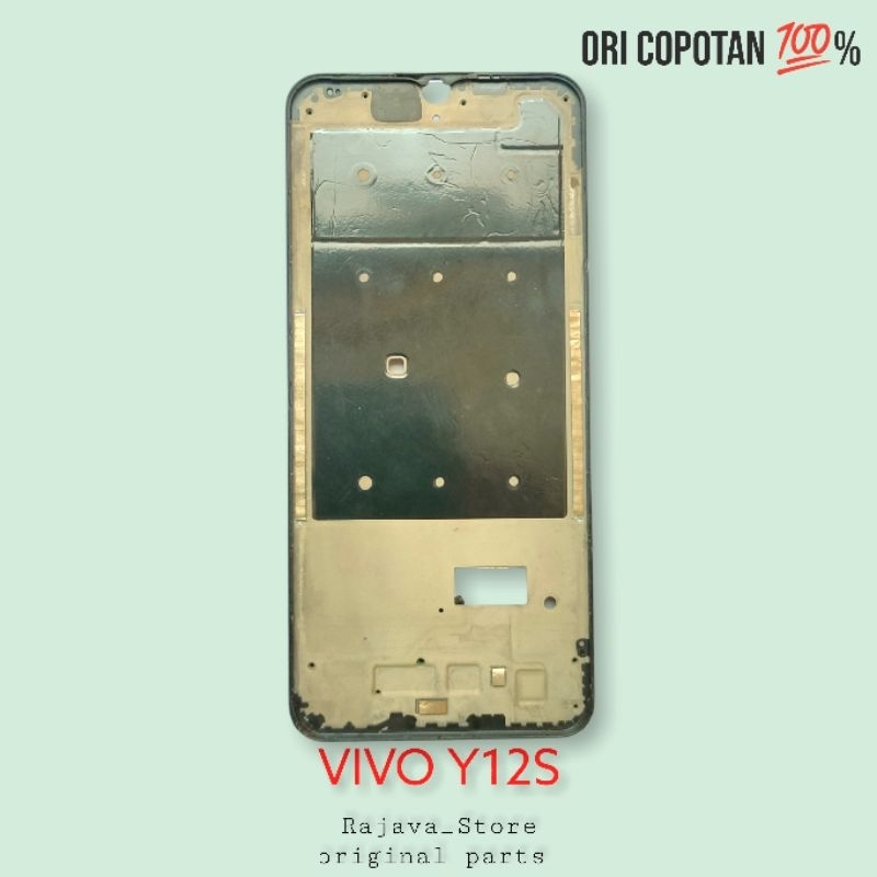 Frame body tulang tengah tatakan lcd vivo y12s ori original cabutan copotan asli utuh presisi