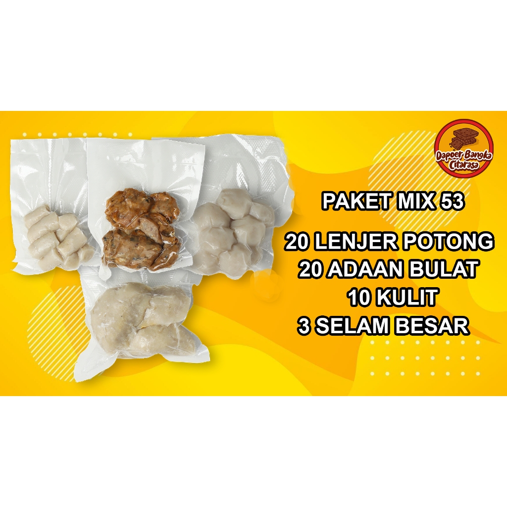 

PEMPEK BANGKA PAKET MIX 53 CAMPUR INCLUDE SELAM