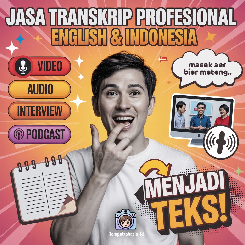 JASA TRANSKRIP VIDEO/AUDIO/PODCAST/YOUTUBE/WAWANCARA | BAHASA INGGRIS/INDONESIA KE DALAM TEKS