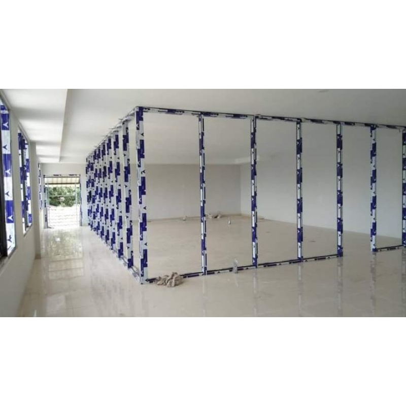 Partisi Kaca Aluminium/Pembatas Ruangan Model Leter (L)