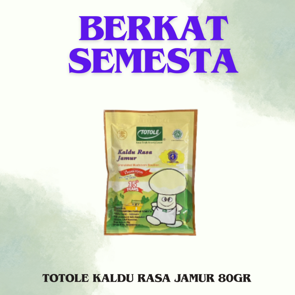 

Totole kaldu rasa jamur 80gr non msg vegan