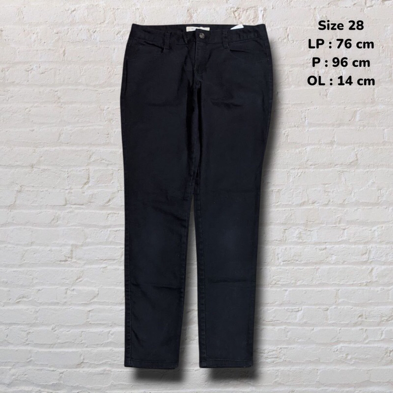 Size 28 Celana Panjang Longpants Jeans Bang-Bang Hitam Skinny fit    Second Preloved #CJ822