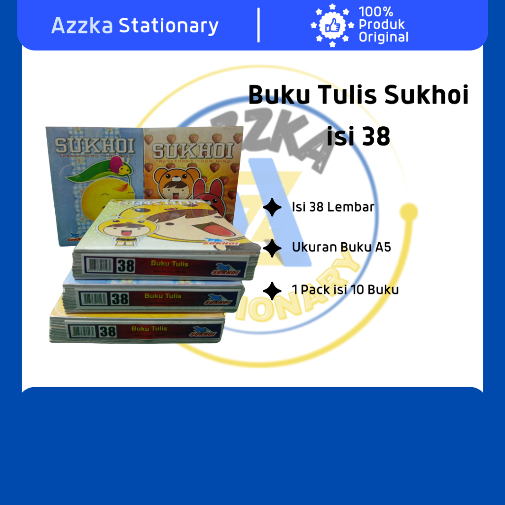 

Buku Tulis merk SUKHOI isi 38 (1pack)