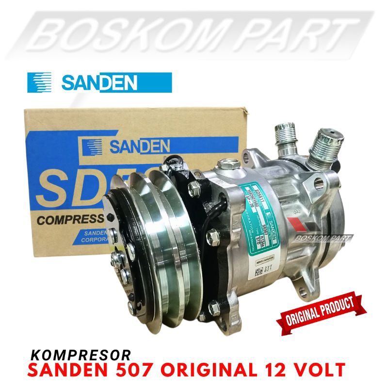 Kompresor Ac Sanden 507 12 volt Kompresor Utk Rubahan Sanden Original