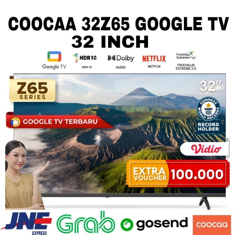 COOCAA 32Z65 Google TV 32 Inch Garansi Resmi