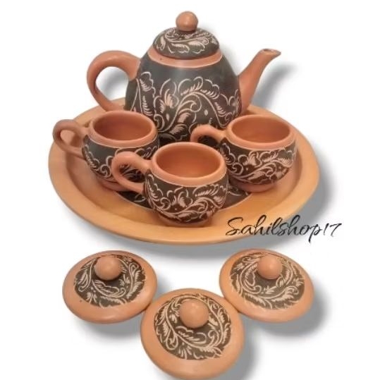 PROMO Poci tanah liat khas Tegal set teko tanah liat BATIK
