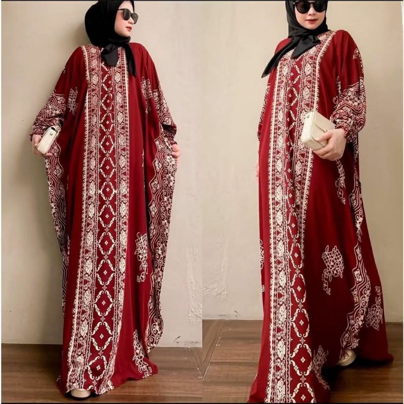 NEW Kaftan Moza | Gamis Lebaran Terbaru | Gamis Jumbo Terbaru Bahan Rayon Premium Tebal Dan Adem | B