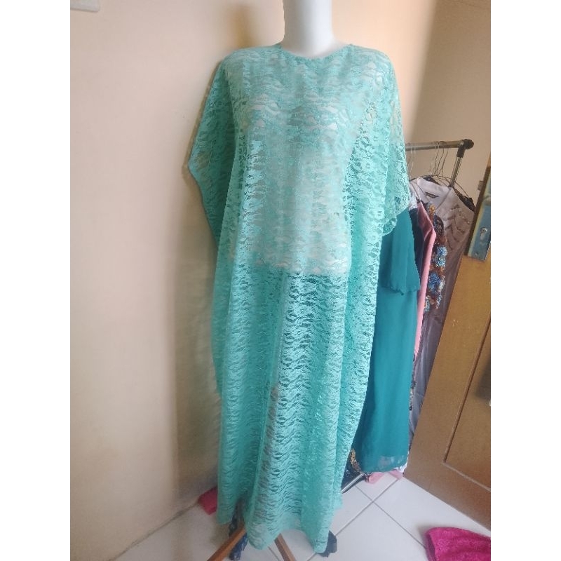 jual murah preloved outer/ kaftan brukat mewah jumbo