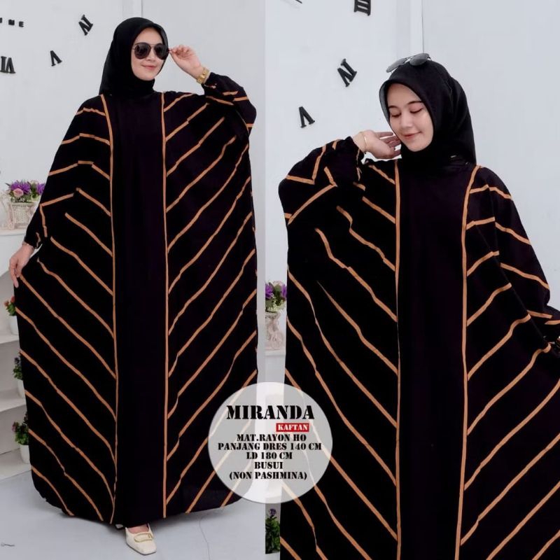 NEW Kaftan Miranda | Gamis Lebaran Terbaru | Gamis Jumbo Terbaru Bahan Rayon Premium Tebal Dan Adem 