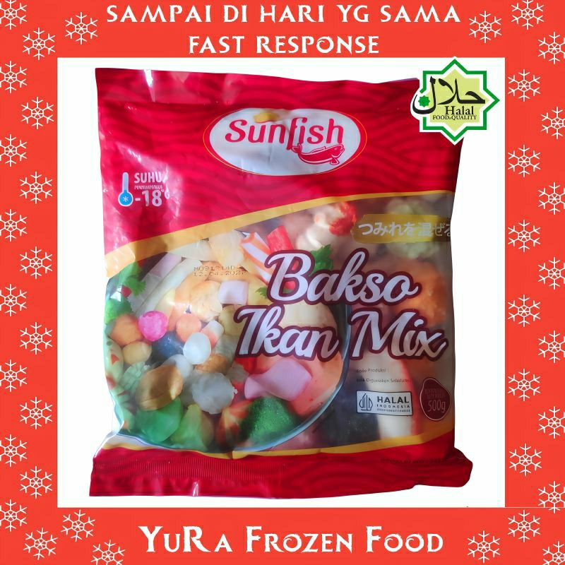 

Bakso Ikan Mix SUNFISH Basi Seafood Campur 500 gr