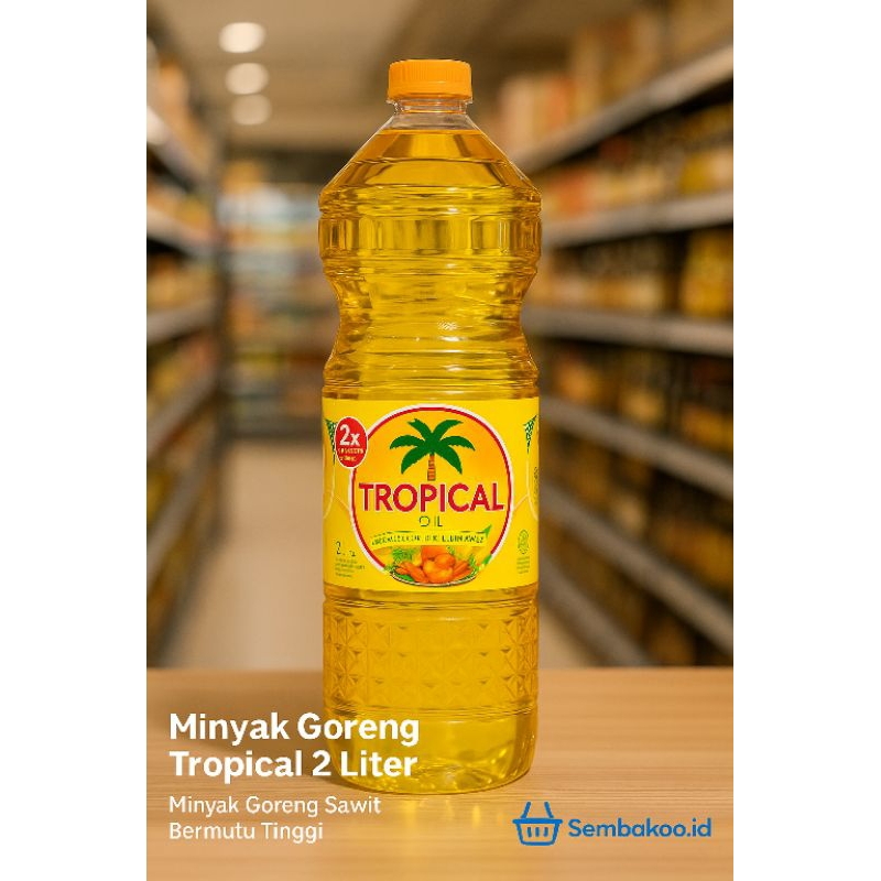 

Minyak Goreng Tropical 2 Liter - 2x Penyaringan, Jernih & Hemat untuk Goreng & Masak | sembakoo.id