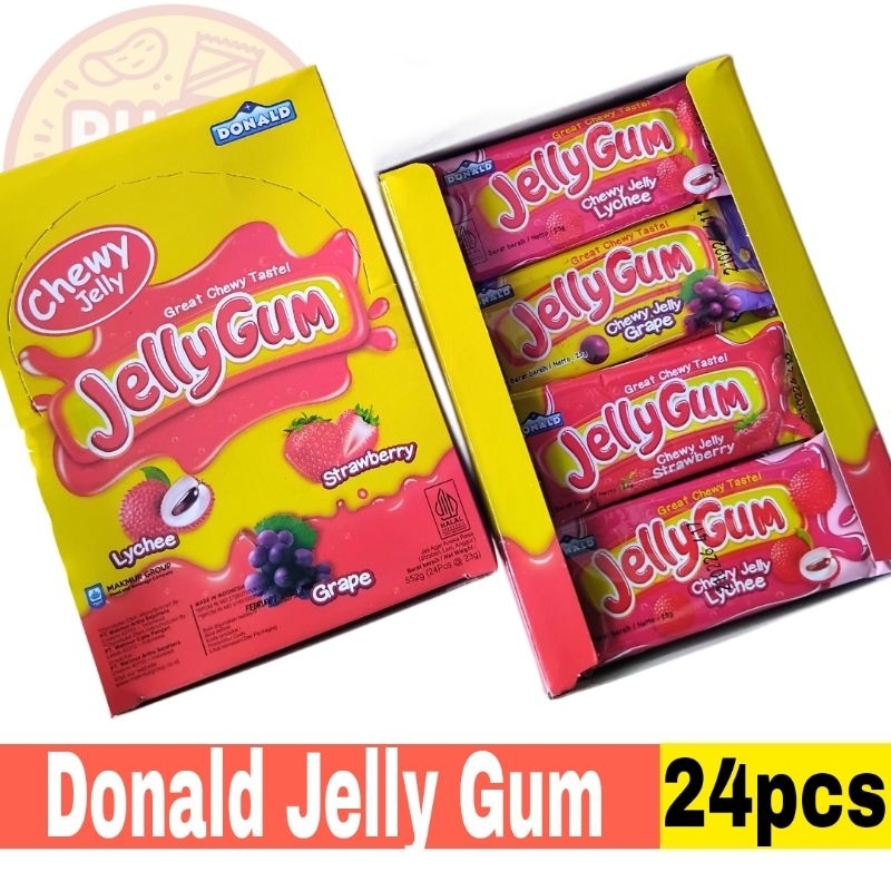 

Donald Chewy Jelly Gum Assorted Display Box isi 24pcs