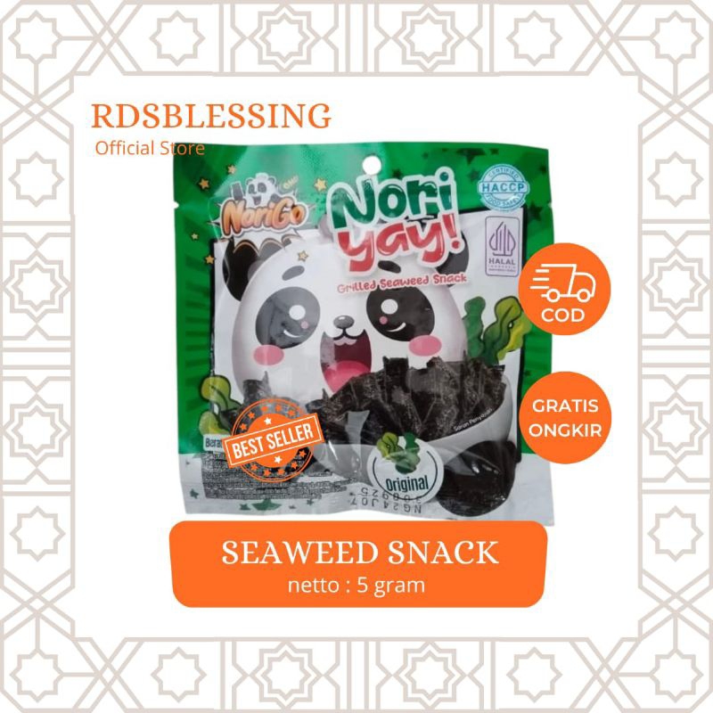 

Grilled seaweed snack 5 gram nori yay original