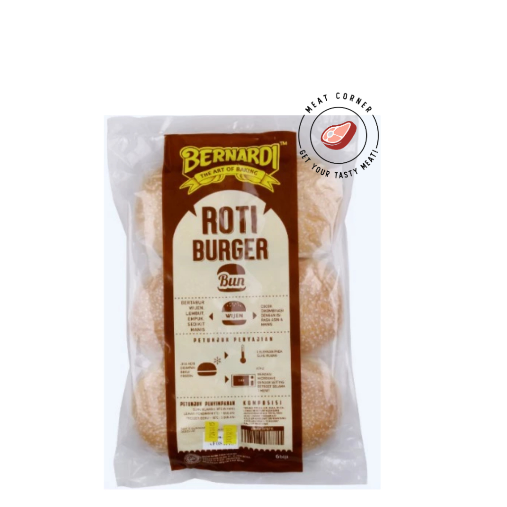 

Bernardi Roti Burger Bun Wijen Vitalia Meat Corner Kota Bambu